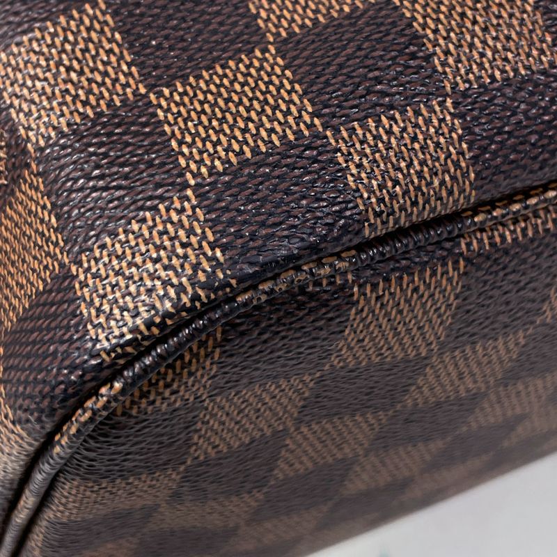 Louis Vuitton Neverfull MM Shoulder Bag Tote Damier Brown