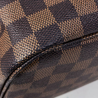 Louis Vuitton Neverfull MM Shoulder Bag Tote Damier Brown