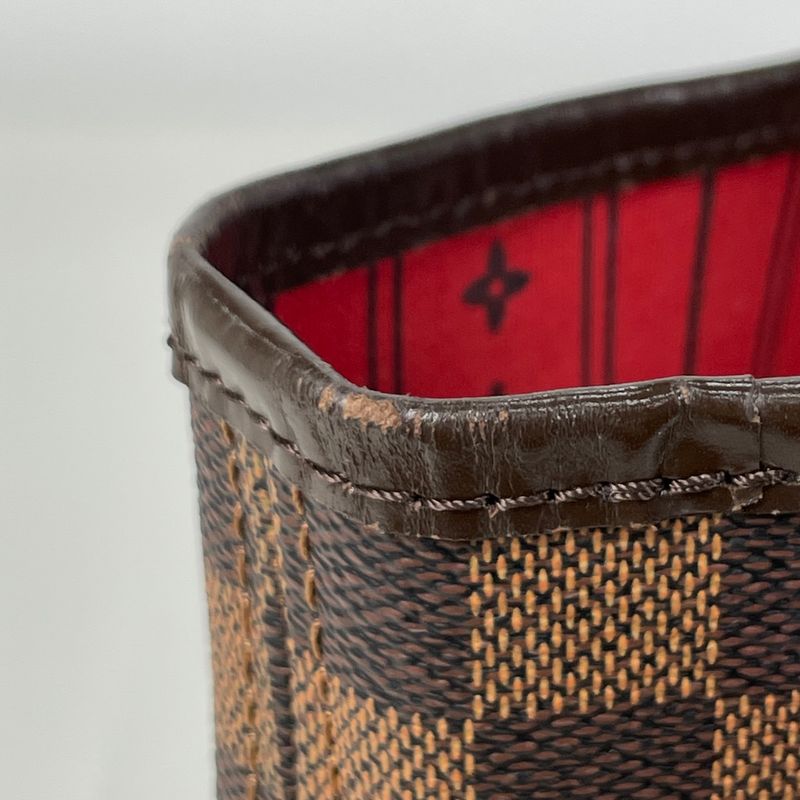 Louis Vuitton Neverfull MM Shoulder Bag Tote Damier Brown