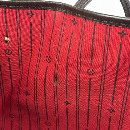 Louis Vuitton Neverfull MM Shoulder Bag Tote Damier Brown