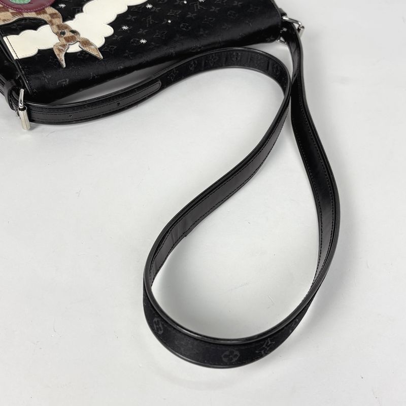 Louis Vuitton Comte de Fe Musette Shoulder Bag Monogram Satin Noir
