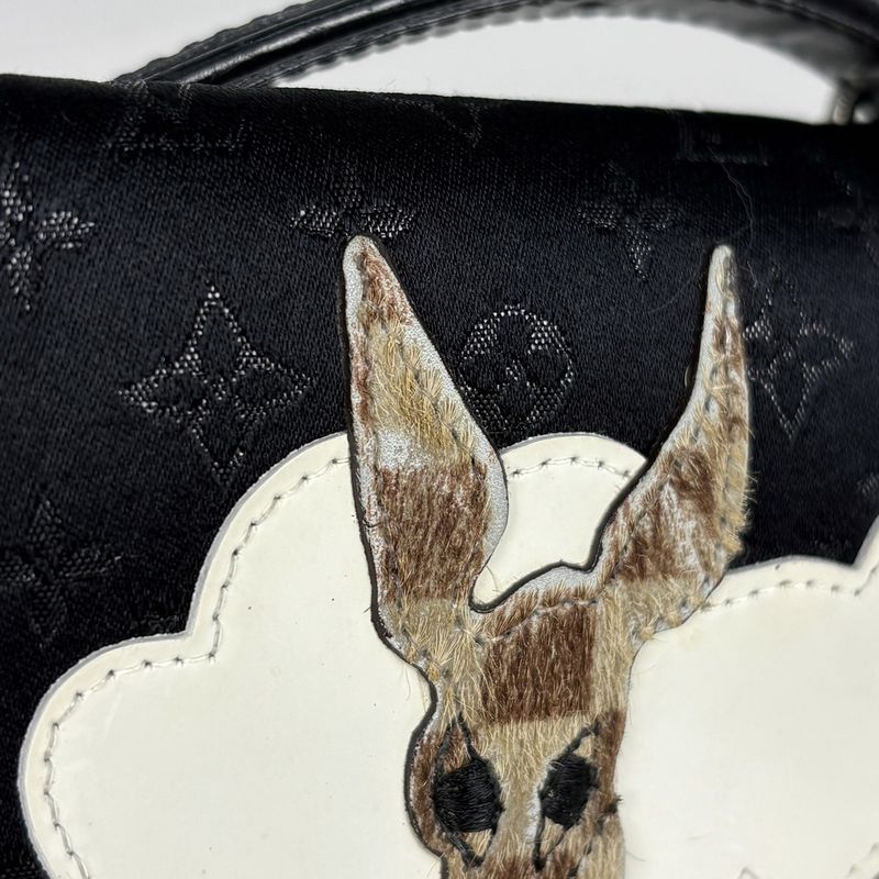 Louis Vuitton Comte de Fe Musette Shoulder Bag Monogram Satin Noir