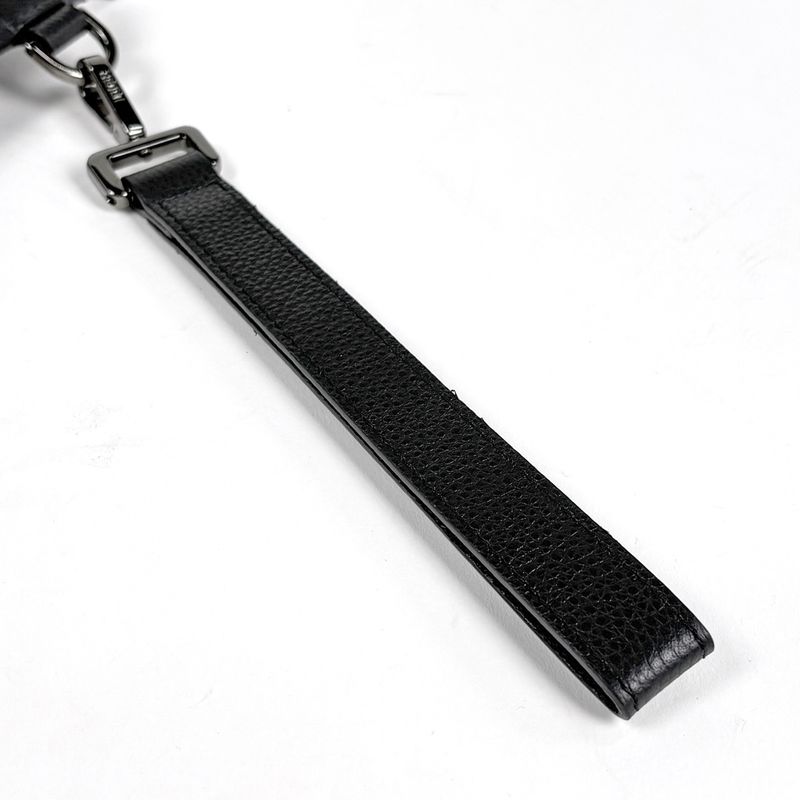 Dior Logo Clutch Leather Black