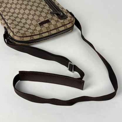 Gucci GG Pattern Shoulder Bag Canvas Brown