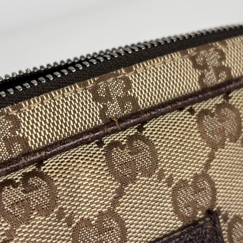 Gucci GG Pattern Shoulder Bag Canvas Brown