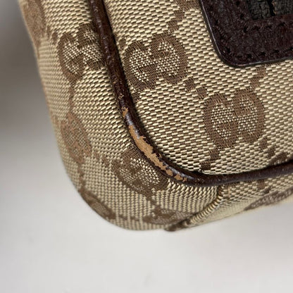 Gucci GG Pattern Shoulder Bag Canvas Brown