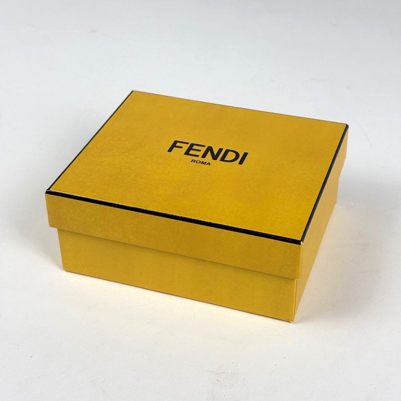 Fendi Baguette Micro Trifold Wallet Leather Yellow
