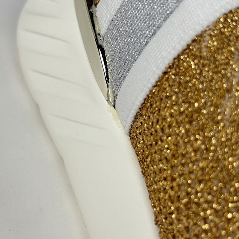 Louis Vuitton Logo Socks Sneakers Aftergame Line Shoes Fabric Gold