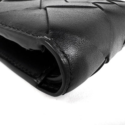 Bottega Veneta Intrecciato Bifold Wallet with Coin Purse Leather Black