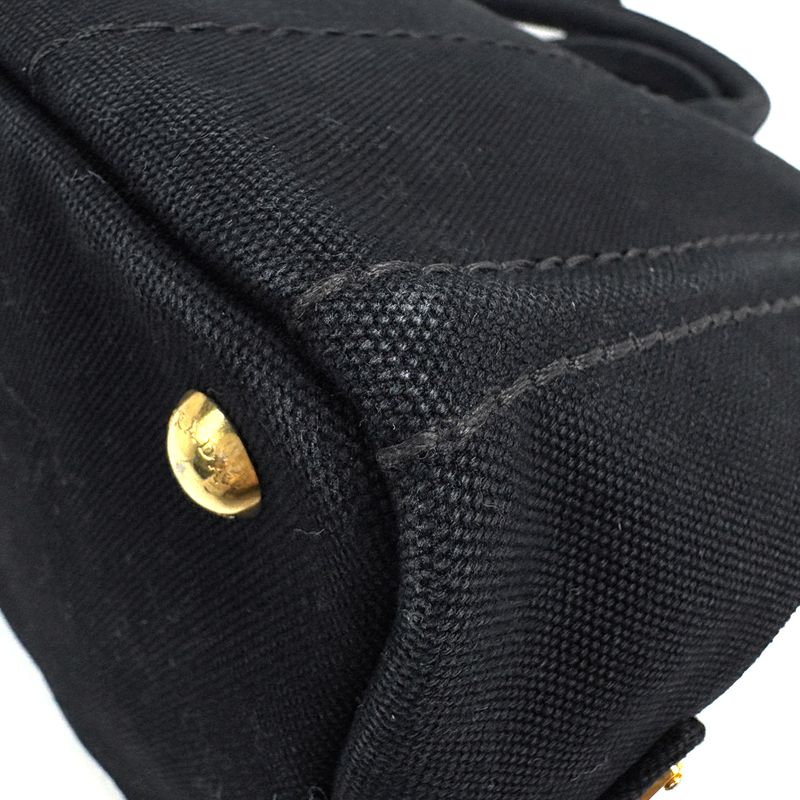 Prada Canapa Tote 2-Way Canvas Black