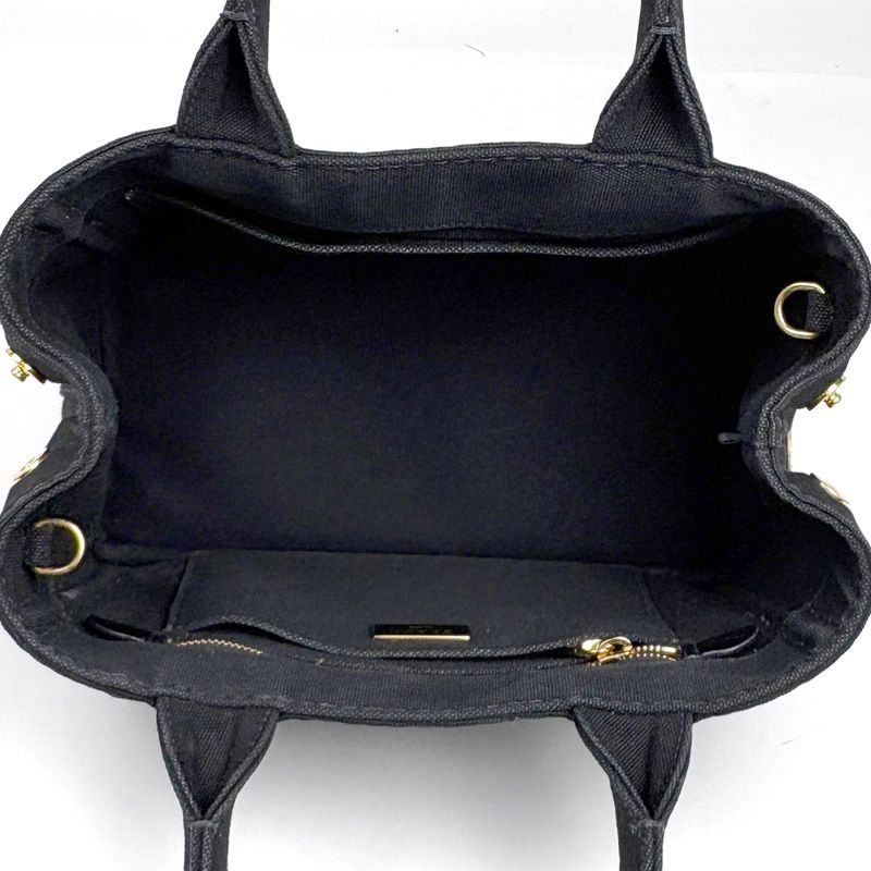 Prada Canapa Tote 2-Way Canvas Black