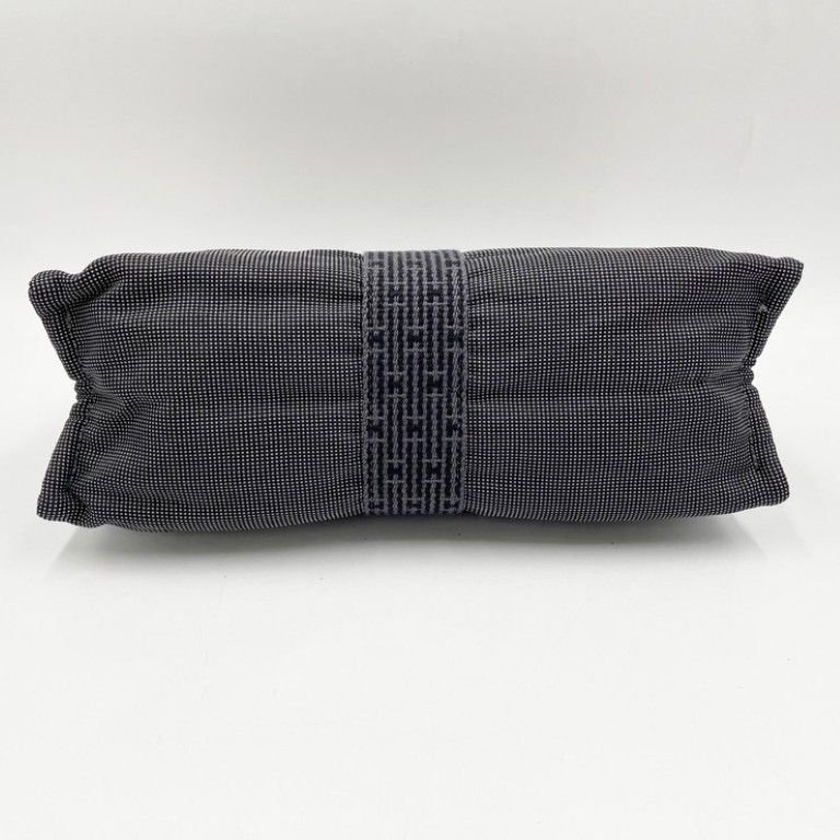 Hermes Second Her Line Gray Canvas Clutch
