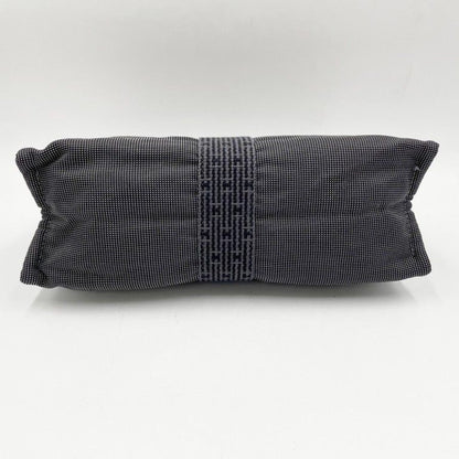 Hermes Second Her Line Gray Canvas Clutch