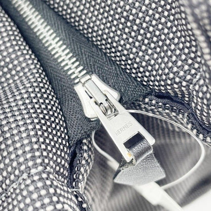 Hermes Second Her Line Gray Canvas Clutch
