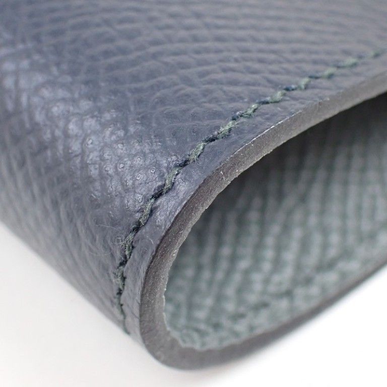 Hermes Notebook Cover Agenda GM Navy Gray Epsom Bicolor