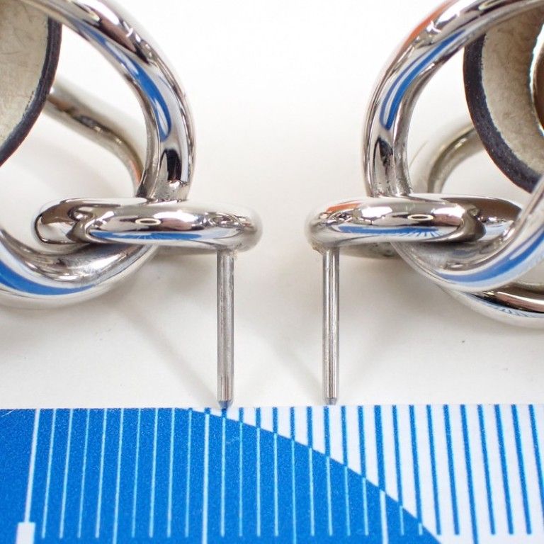 Hermes Earrings Villevolt Chai Nata SS Voswift Silver