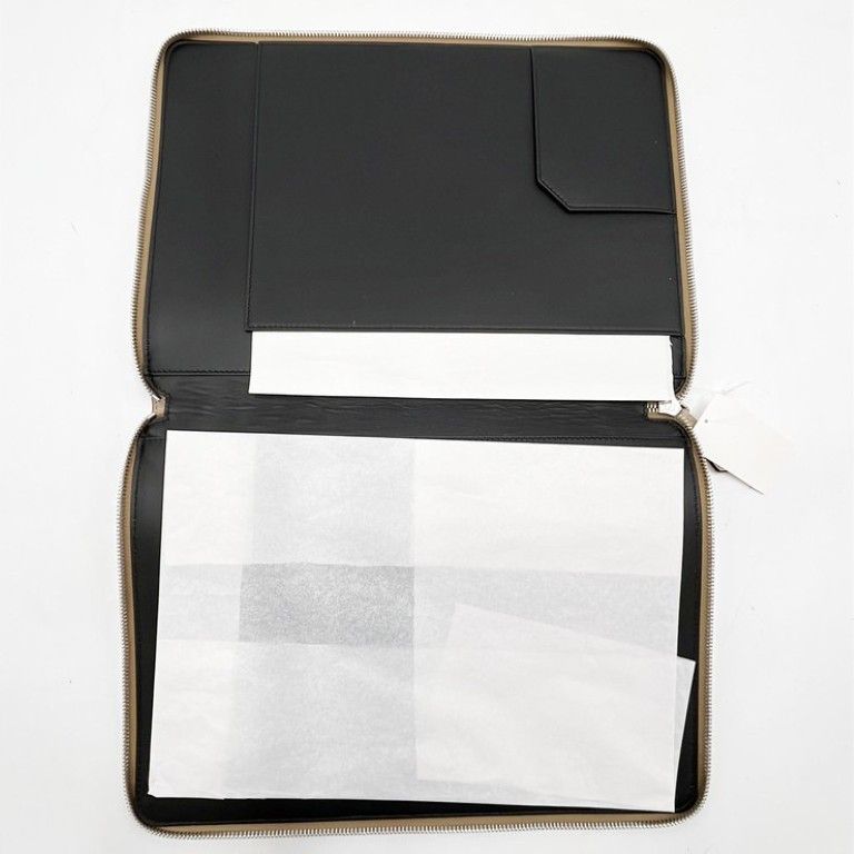 Fendi Clutch Beige Leather Silver