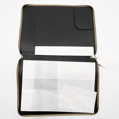 Fendi Clutch Beige Leather Silver