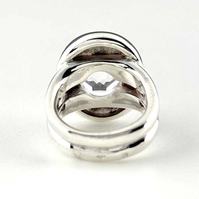 Hermes Gaucho Ring Silver Topaz