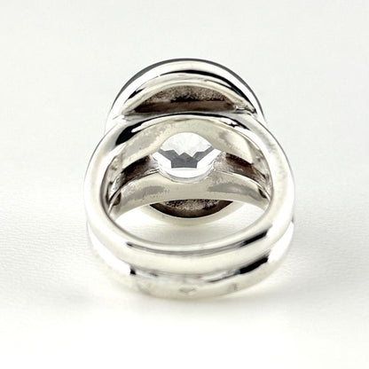 Hermes Gaucho Ring Silver Topaz