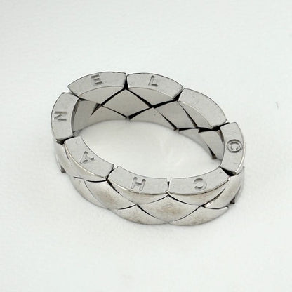 Chanel Quilted Ring Ation on the metal.