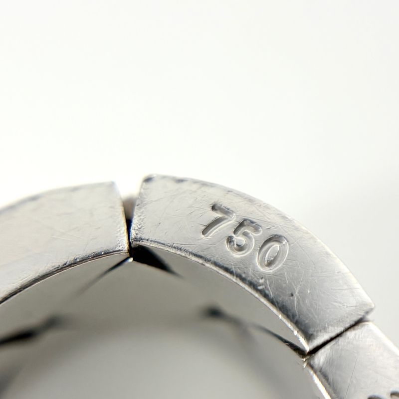 Chanel Quilted Ring Ation on the metal.