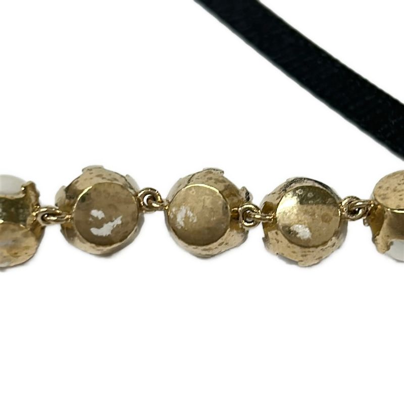 Dior Choker D-renaissance Black Gold Ivory Faux Pearl Necklace