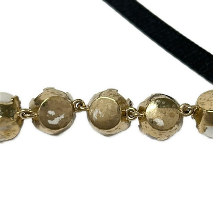 Dior Choker D-renaissance Black Gold Ivory Faux Pearl Necklace