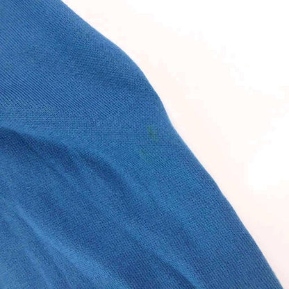 Dolce & Gabbana Silk Knit Sweater V-neck Long Sleeve 46 Blue