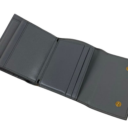 Celine Trifold Wallet Small Gray Leather