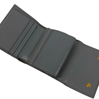 Celine Trifold Wallet Small Gray Leather