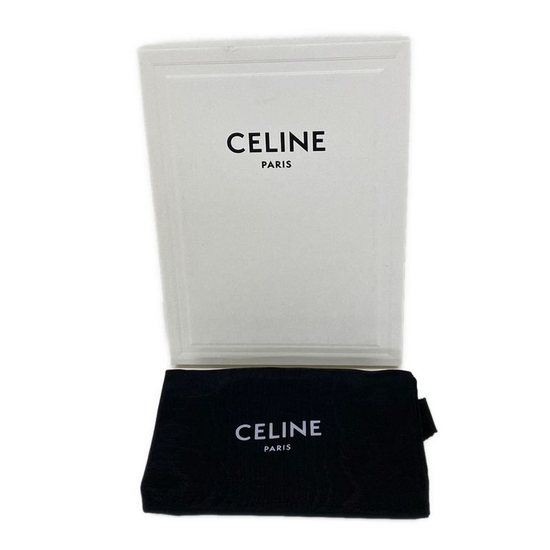 Celine Trifold Wallet Small Gray Leather