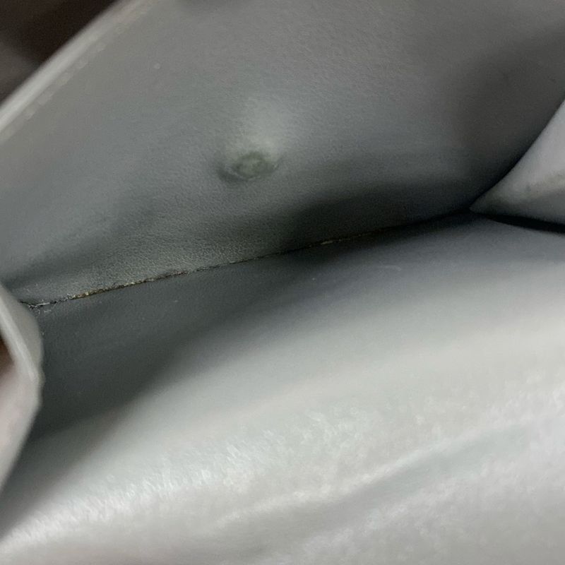 Celine Trifold Wallet Small Gray Leather