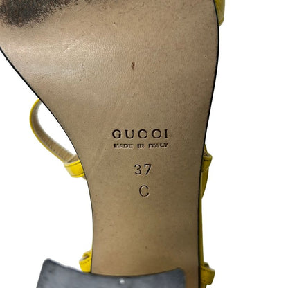 Gucci Mule 37 C Horsebit Yellow 37 Leather