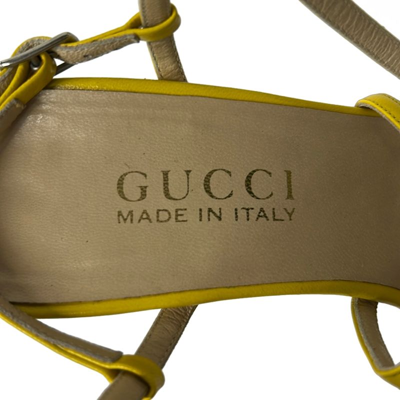 Gucci Mule 37 C Horsebit Yellow 37 Leather