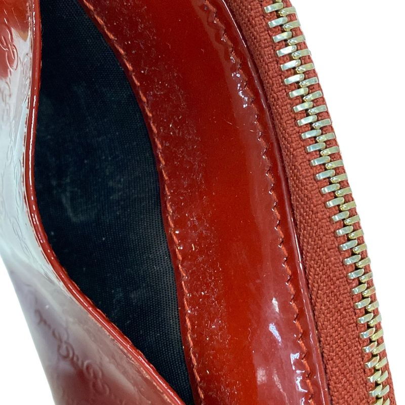 Gucci Coin Case Micro Guccissima Red Zip Around with Key Ring Leather