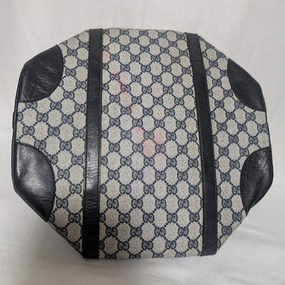 Gucci GG Supreme Leather Navy Mini Boston Bag Vintage