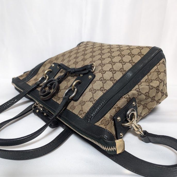 Gucci GG Canvas 2-Way Shoulder Bag with Charm