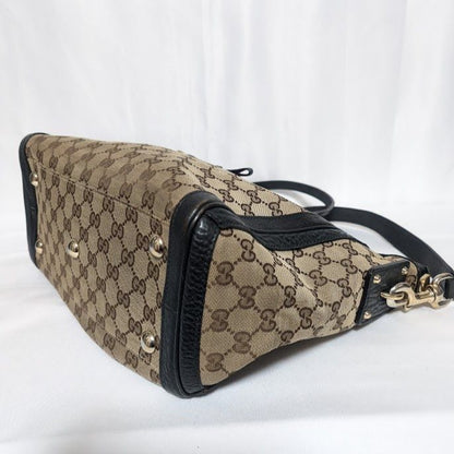 Gucci GG Canvas 2-Way Shoulder Bag with Charm