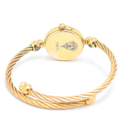 Gucci Bangle Watch Wire Bracelet Quartz Black Dial Kzk