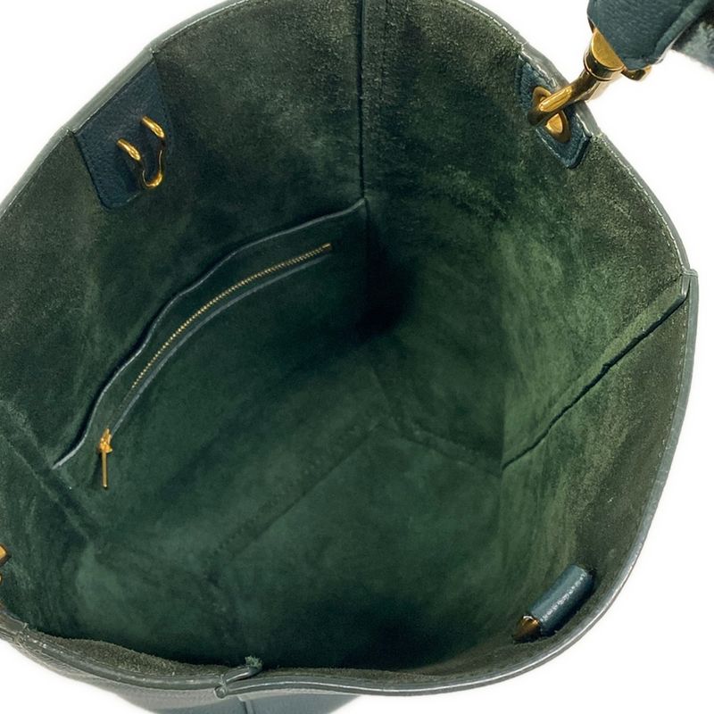 Celine Shoulder Bag Sangles Small Green
