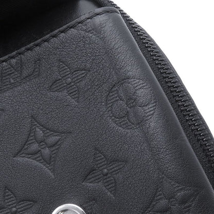 Louis Vuitton Shoulder Bag Monogram Shadow Double Phone Pouch Black