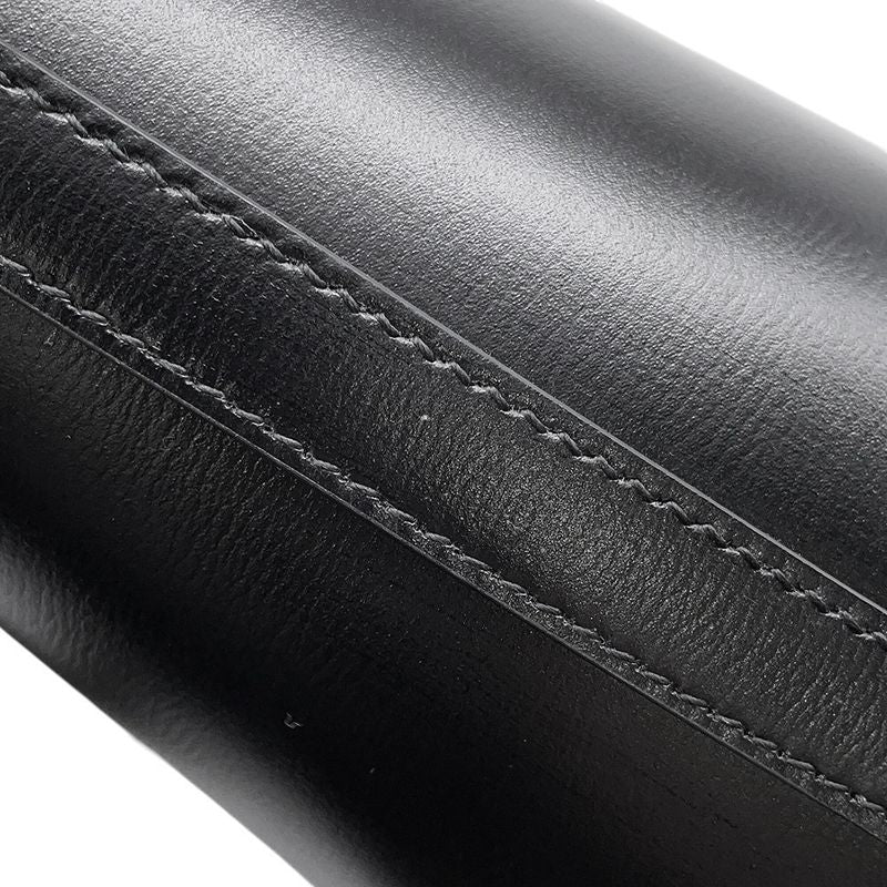 Gucci Shoulder Bag Canvas Leather Black