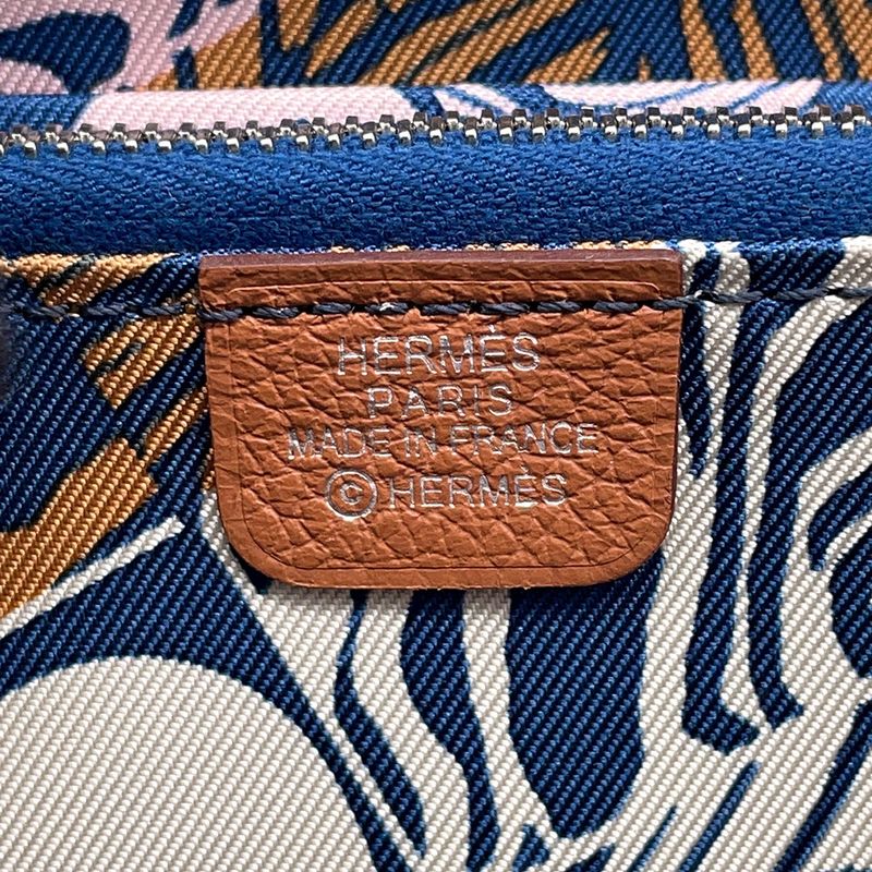 Hermes Coin Case Azap Compact Silk in Gold Silver Color Wallet