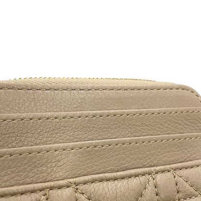 Dior Coin Case Cannage Caro Lavender Wallet Calf Leather