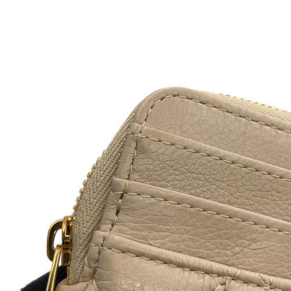 Dior Coin Case Cannage Caro Lavender Wallet Calf Leather