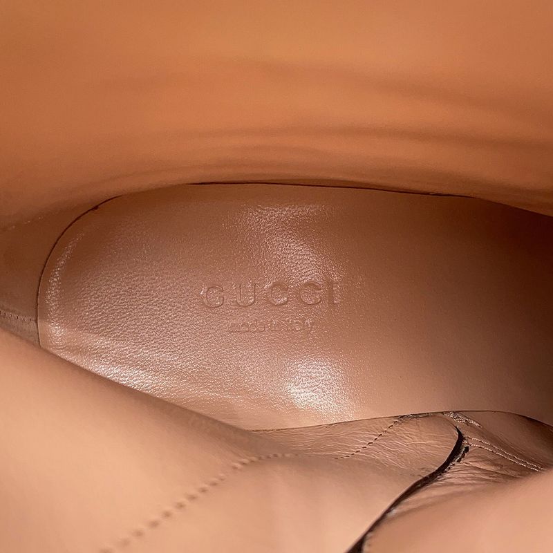 Gucci Boots Blanc Ankle GG Supreme Leather 35 Shoes