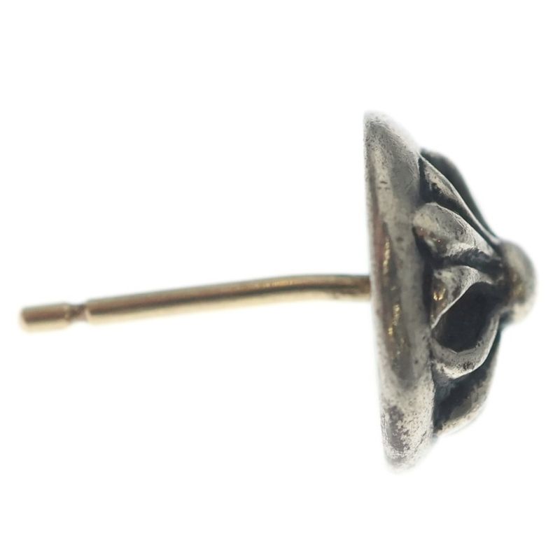 Chrome Hearts Stud Crsbll Cross Ball Earrings Silver