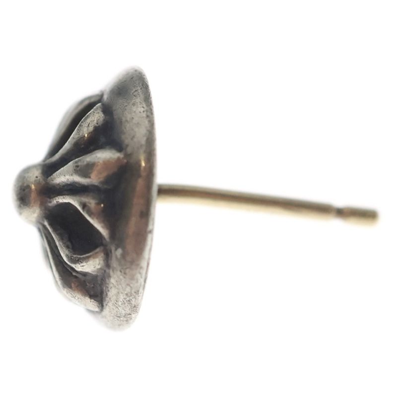 Chrome Hearts Stud Crsbll Cross Ball Earrings Silver