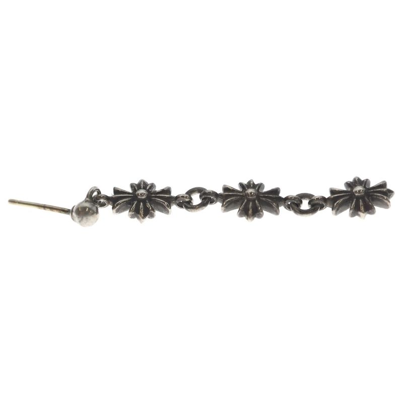Chrome Hearts Tiny CH Pls 3 Ech Plus 3 Drop Earrings Silver